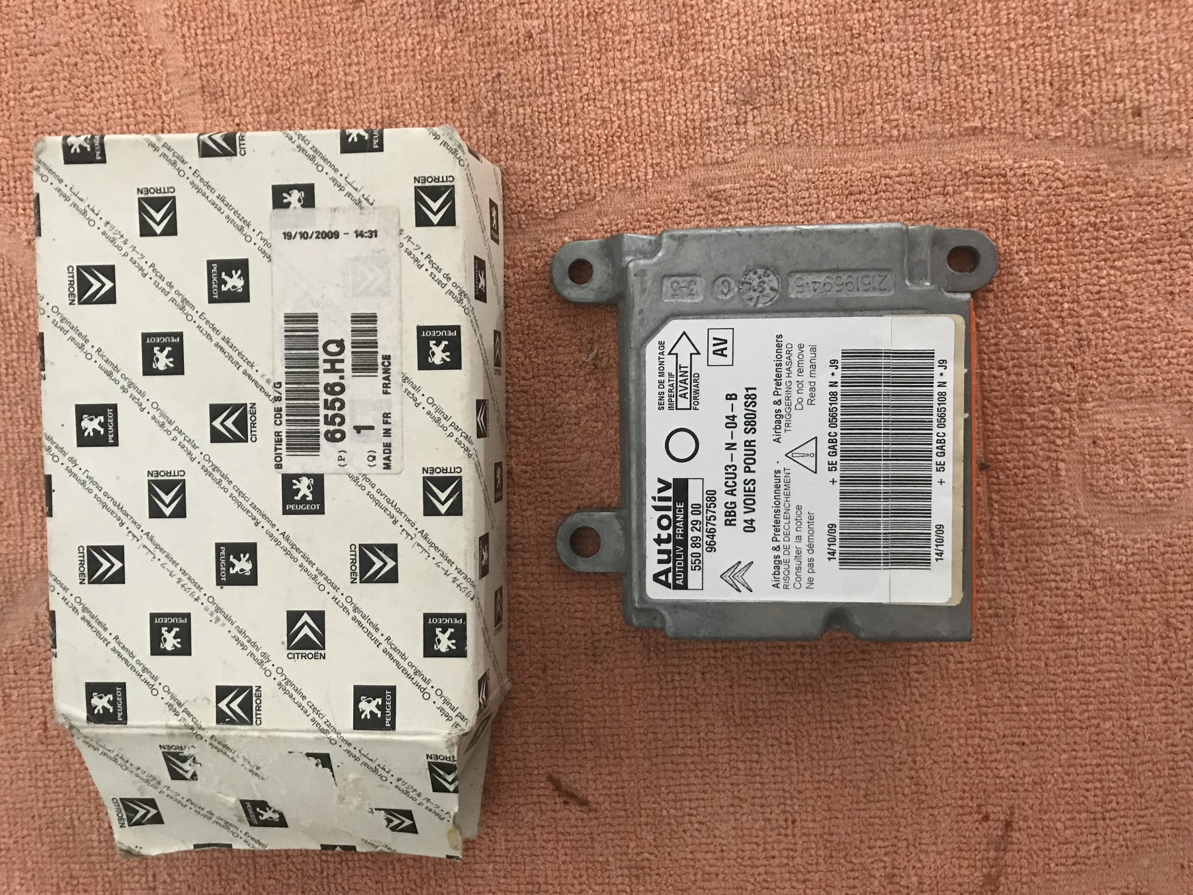 6556HQ Calculador air bag Citroen Saxo