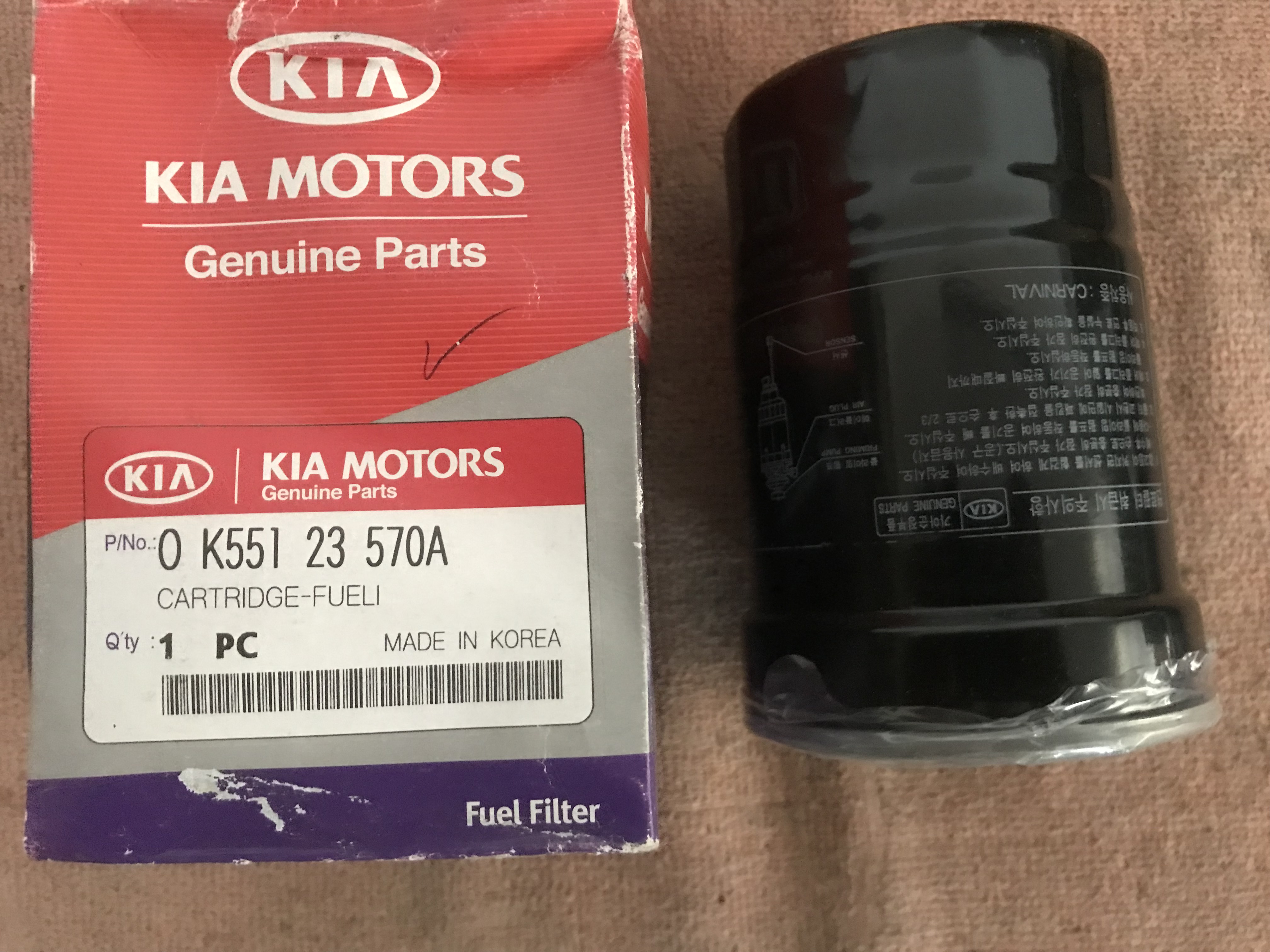 0K55123570A Filtro gasóleo KIA Carnival I