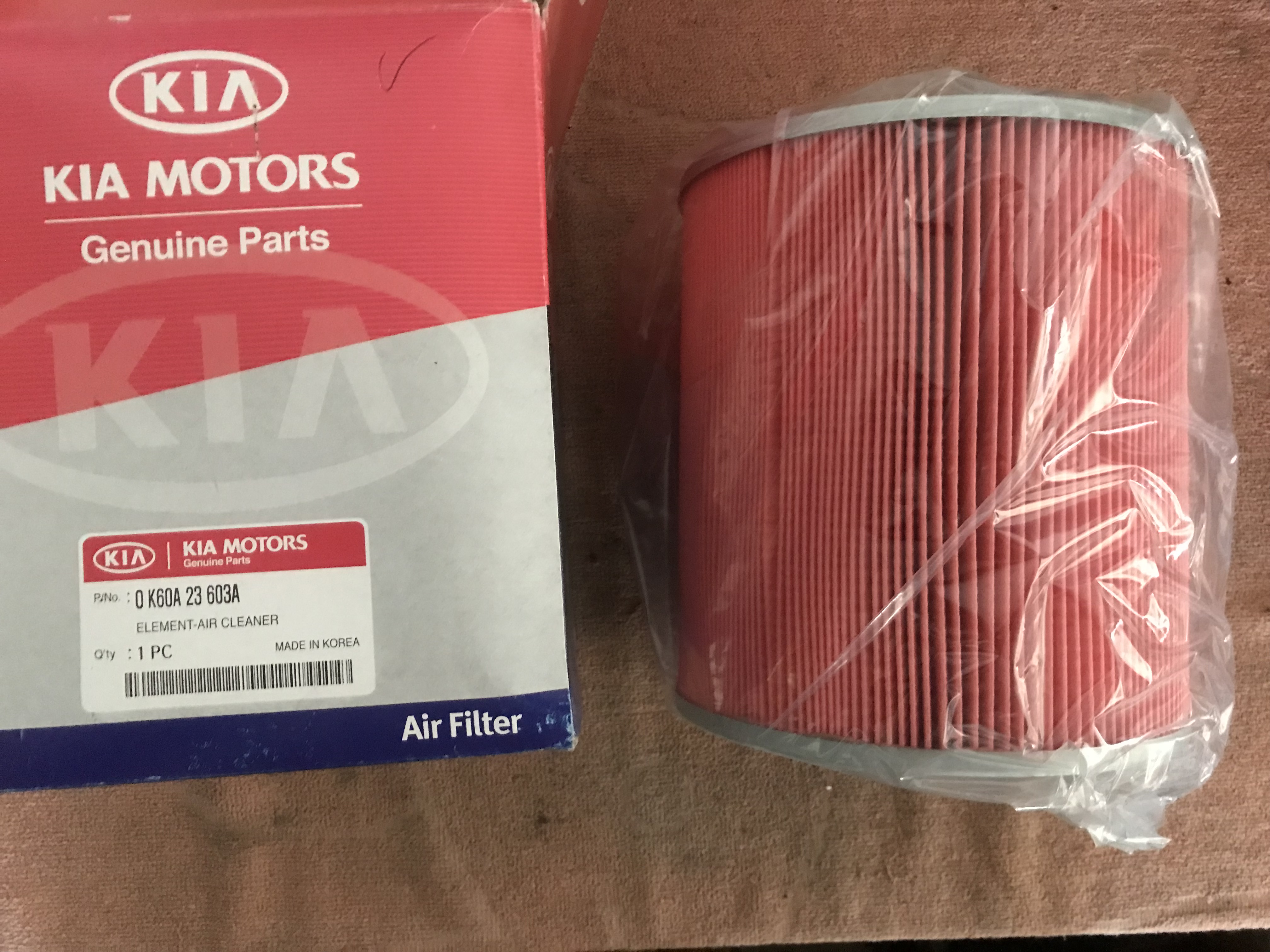 0K60A23603A Filtro ar KIA K2500 / K2700