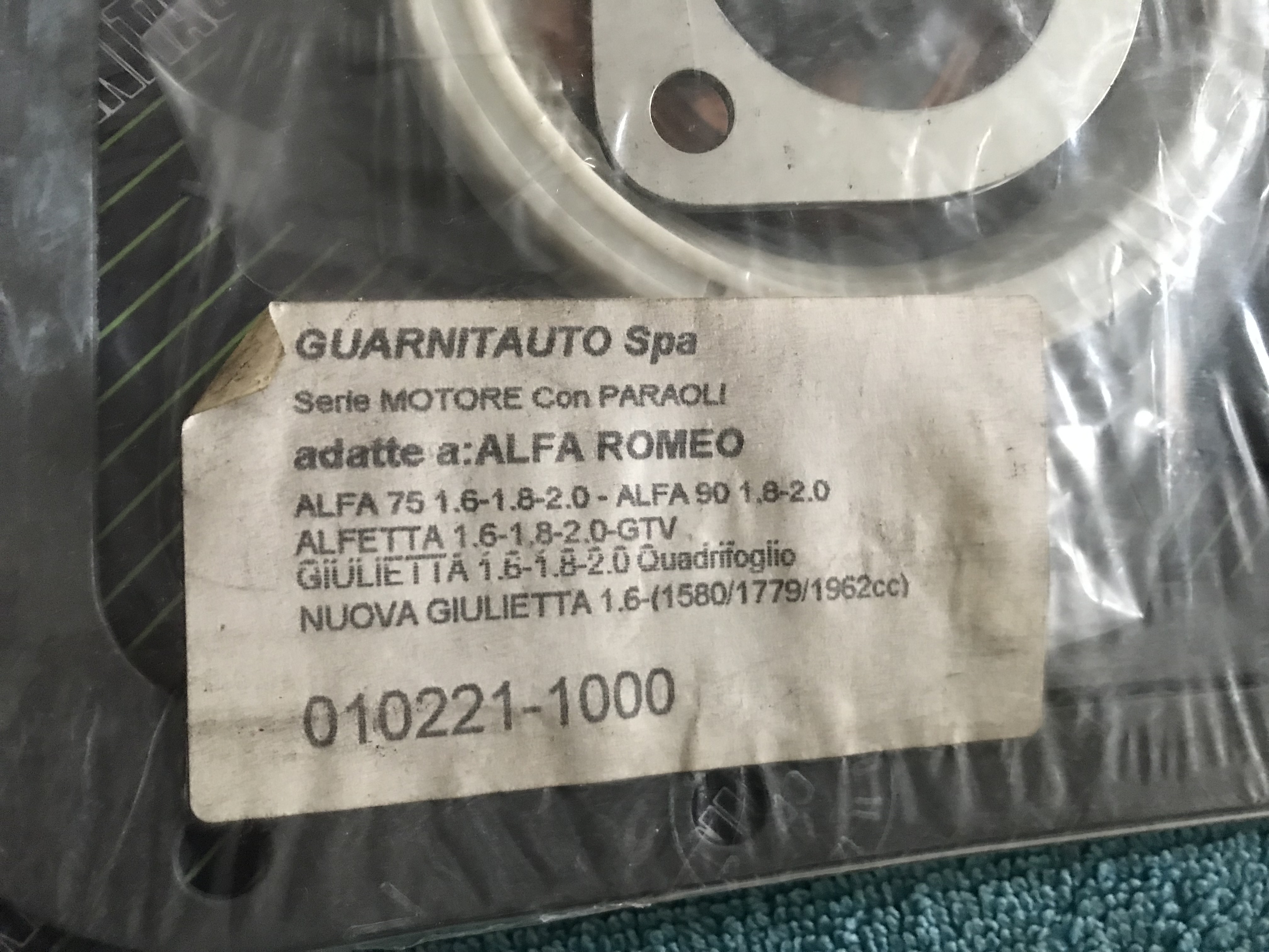 010221-1000 Jogo juntas Alfa Romeo 75 Guarnitauto