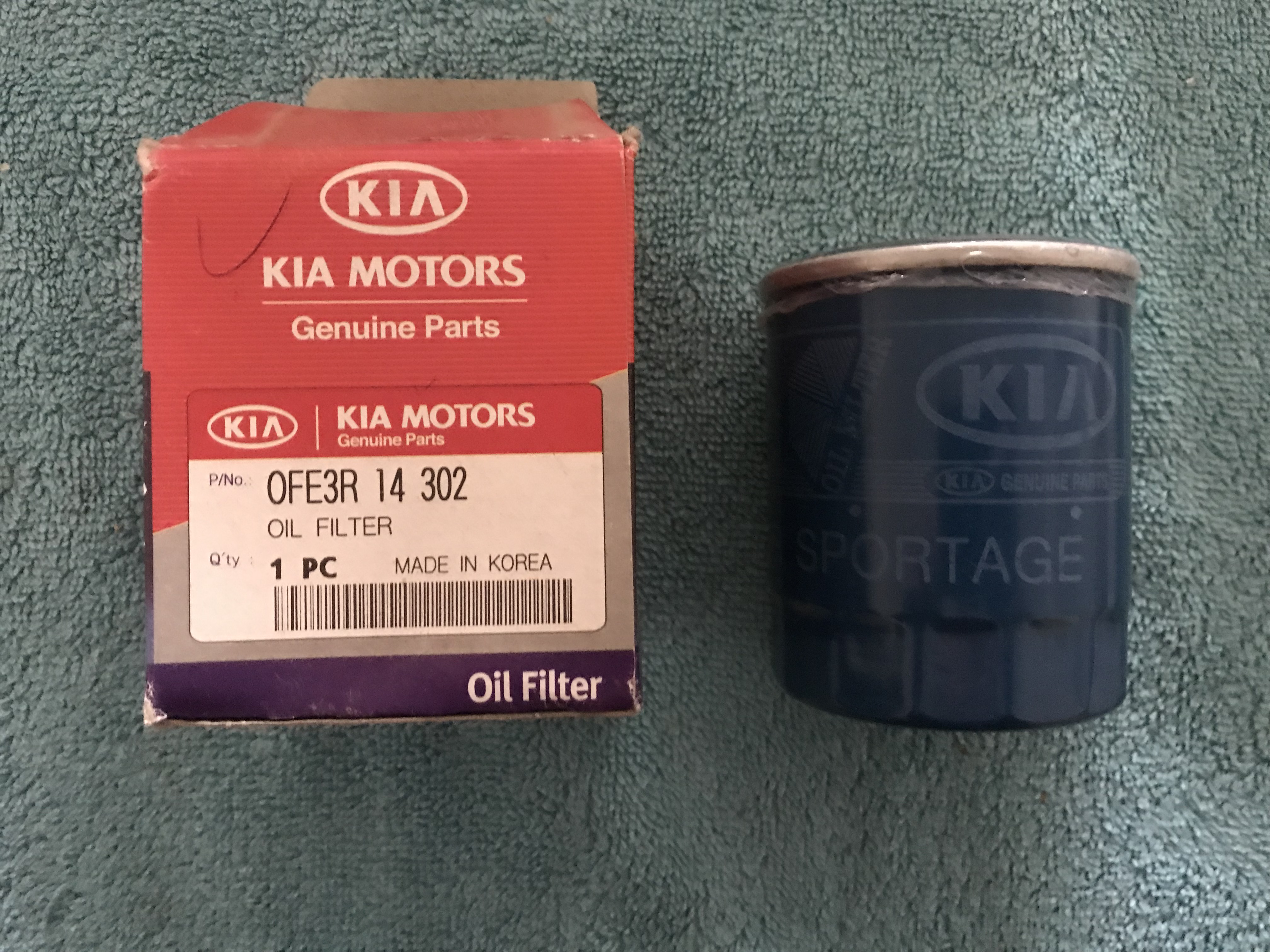 0FE3R14302 Filtro óleo KIA Sportage