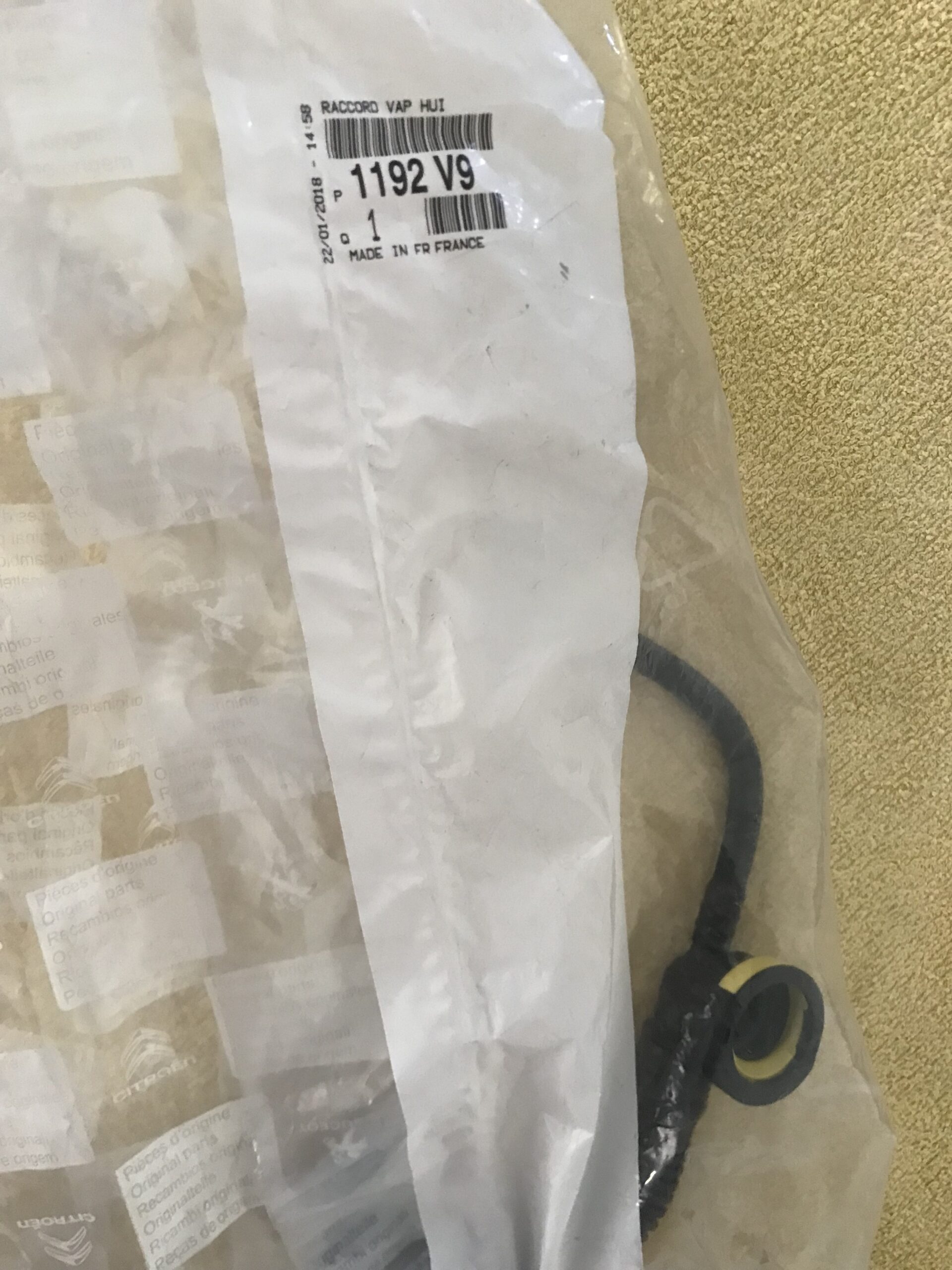 1192V9 Tubo vapores Citroen Saxo
