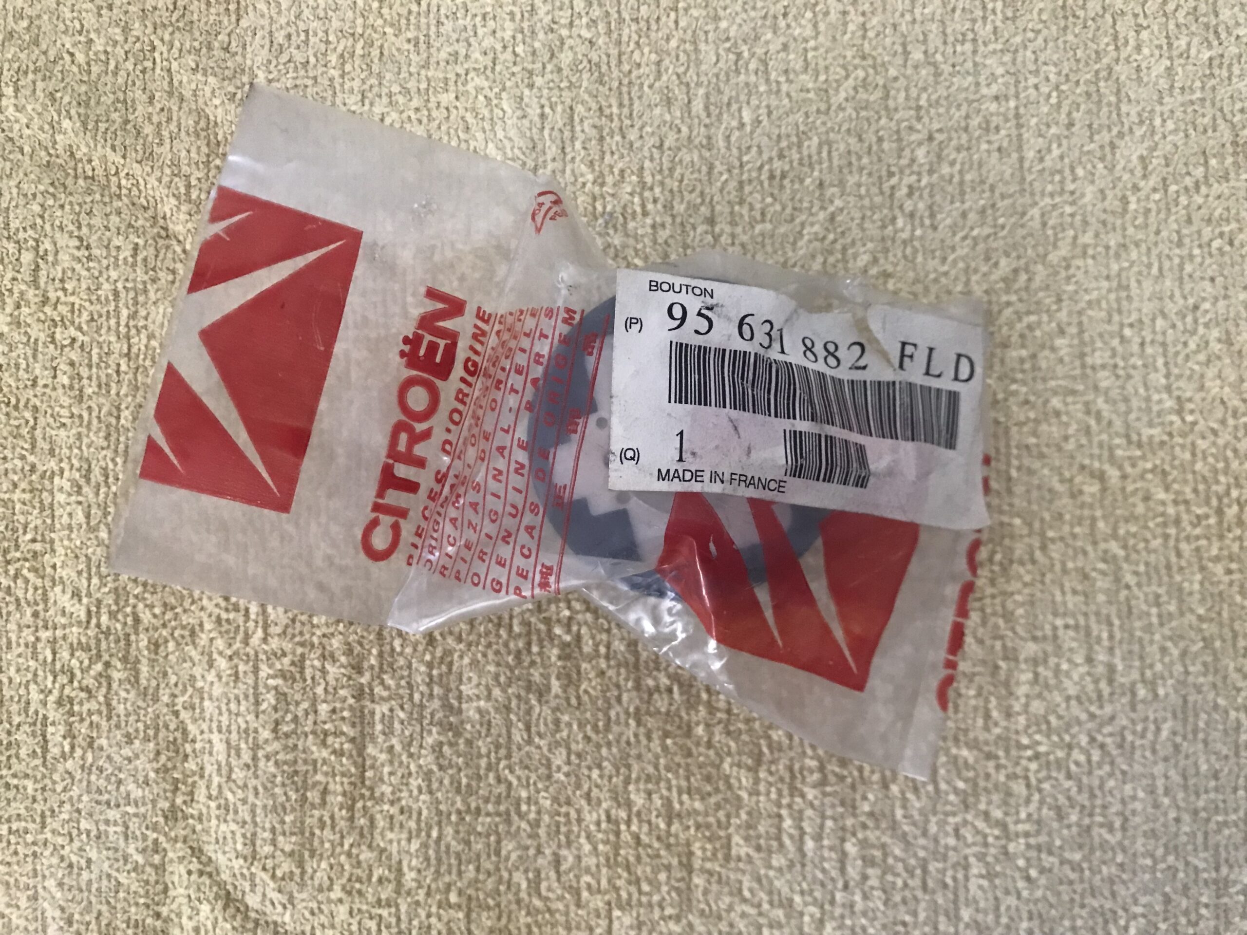 95631882FLD Botão comando chaufagem Citroen BX